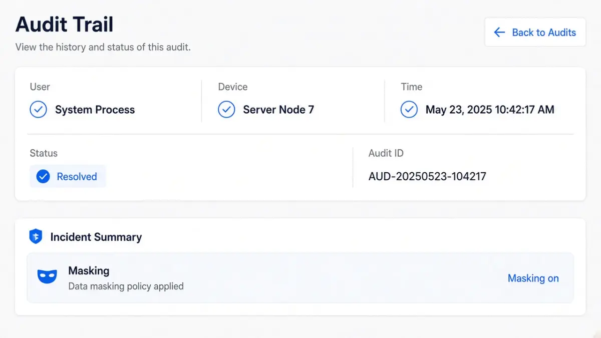 wAnywhere audit trail of healthcare user actions by device and time