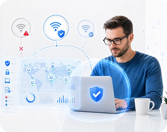 SSID monitoring software benefits for remote endpoint and network security