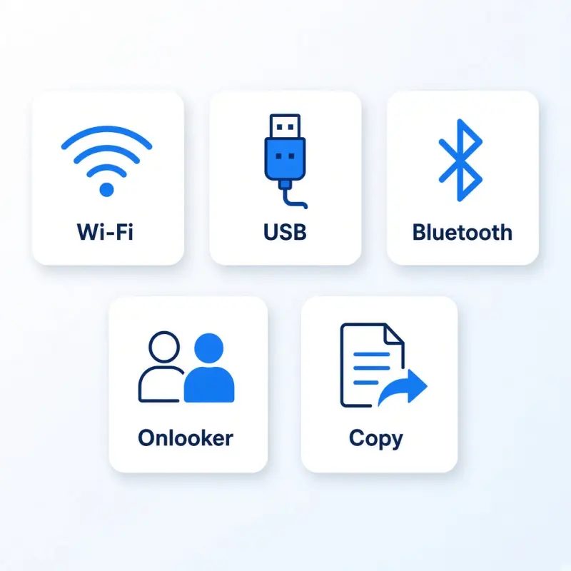Common data exposure risks on a remote employee workstation