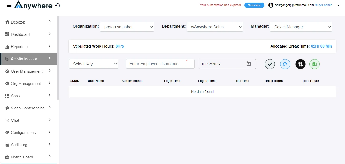 Yes, as many departments as needed can be made under ‘Organization’