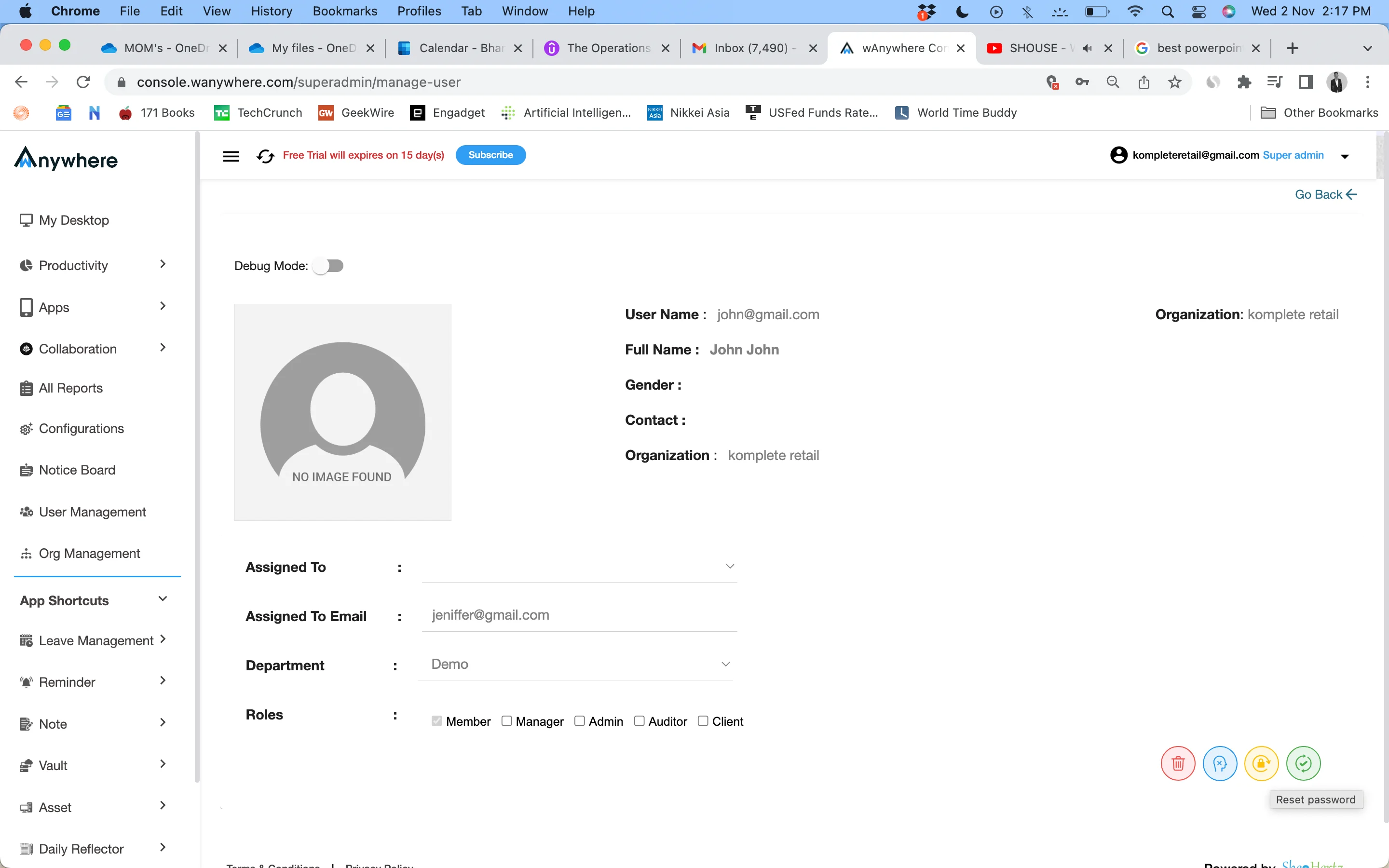 Password Reset