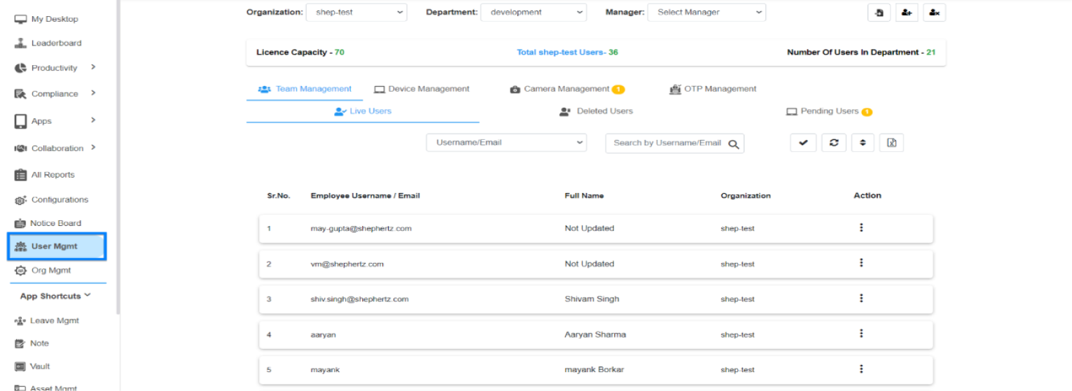 User Management