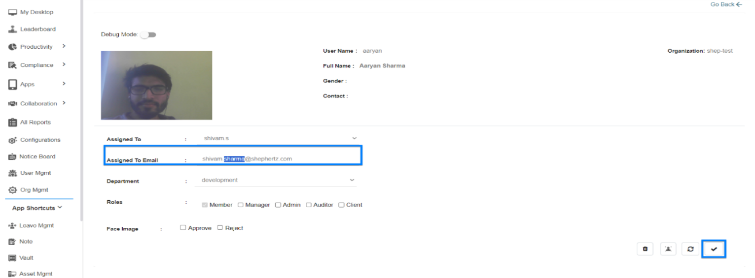 Department Admin Email