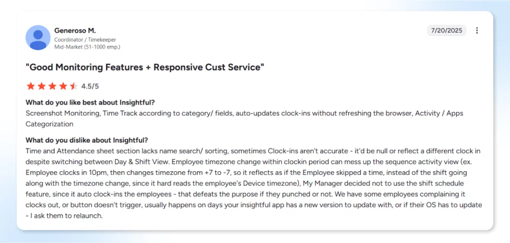 Insightful ratings and customer opinions
