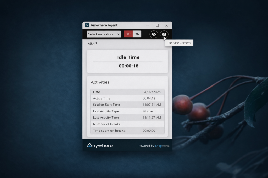 camera for facial registration and training
