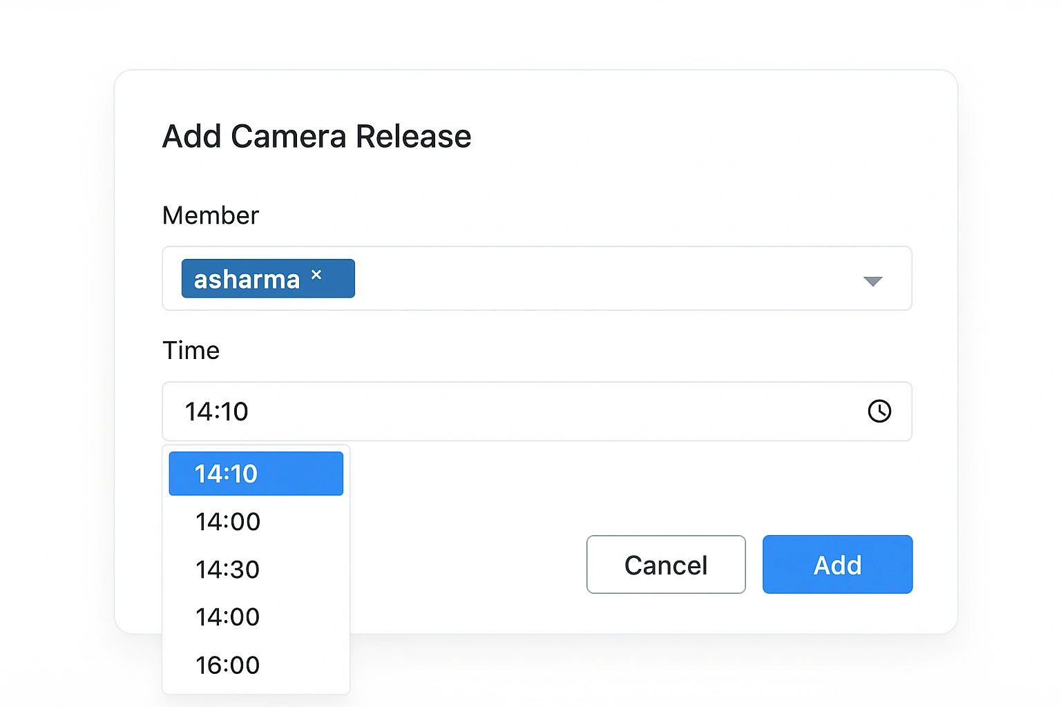 Camera Release Time