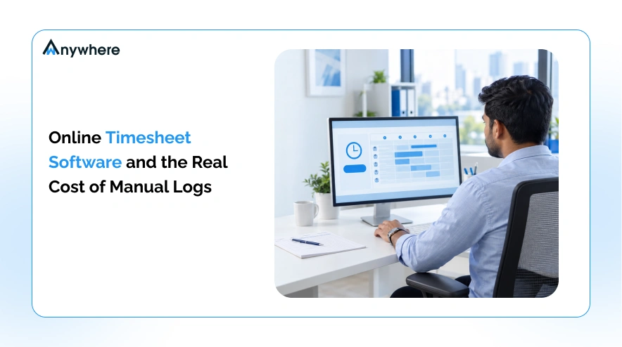 Online timesheet software replacing manual timesheet logs for a distributed team
